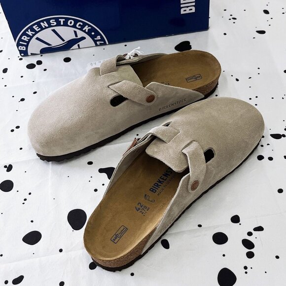 Birkenstock Boston Suede Taupe - Picture 4 of 7